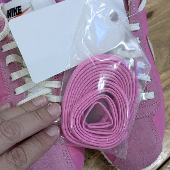 Nike Women’s Pink & Grey Cortez-Style Sneakers - Picture 12 of 13